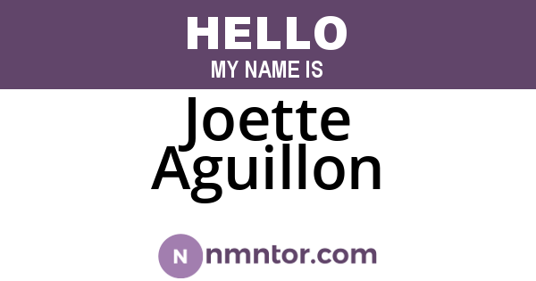 Joette Aguillon