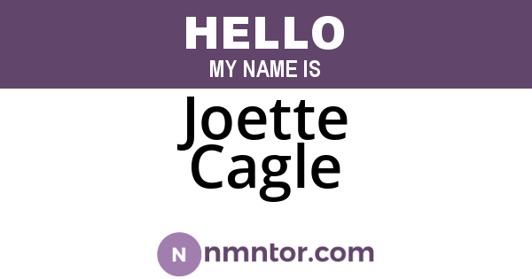 Joette Cagle