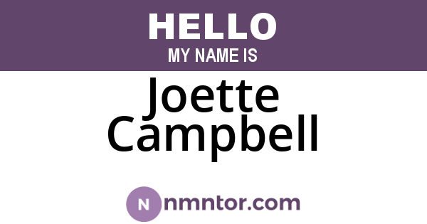 Joette Campbell