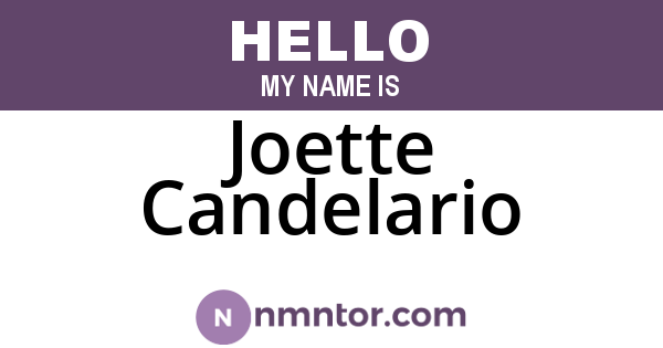Joette Candelario