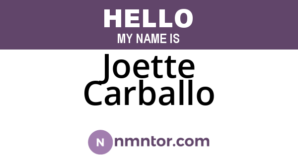 Joette Carballo