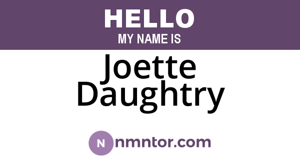 Joette Daughtry