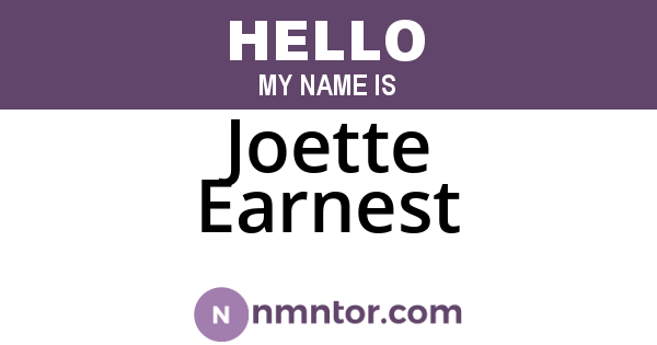 Joette Earnest