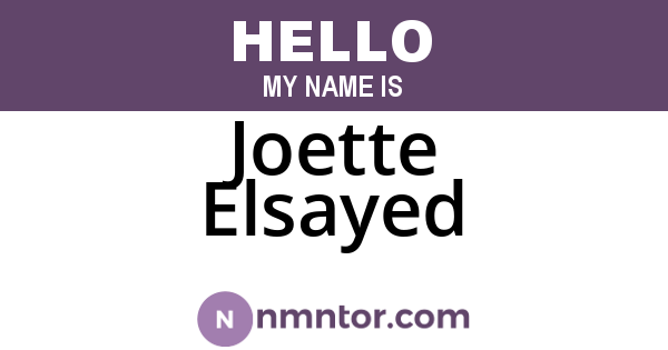 Joette Elsayed