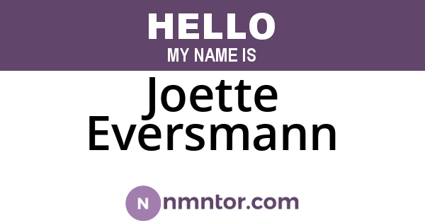 Joette Eversmann