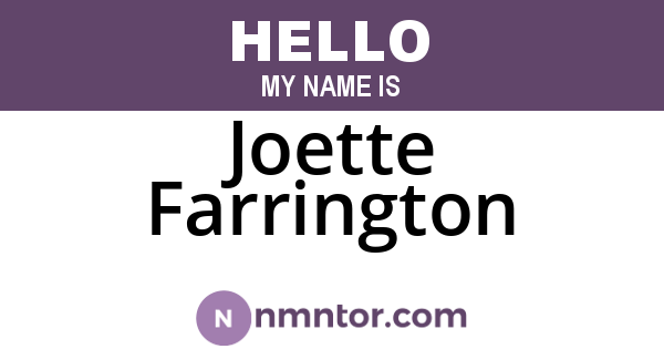 Joette Farrington