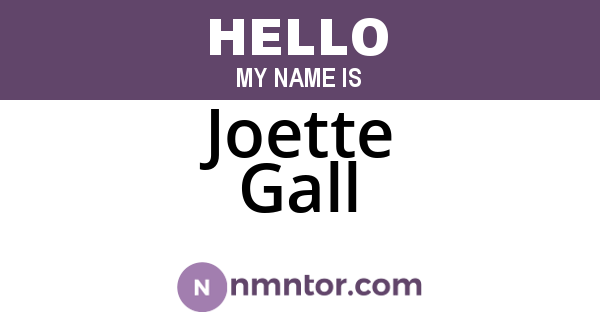Joette Gall