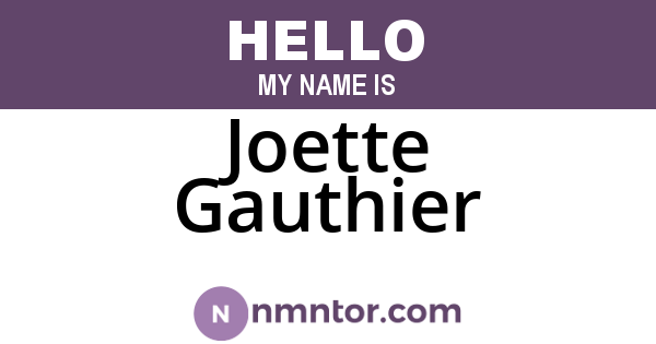 Joette Gauthier