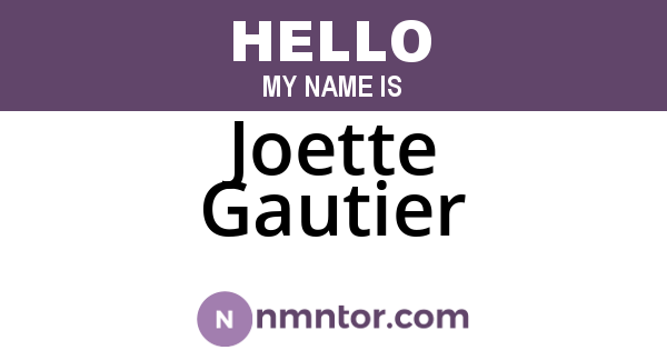 Joette Gautier