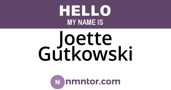 Joette Gutkowski