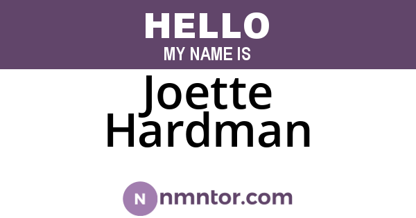 Joette Hardman