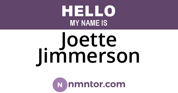 Joette Jimmerson