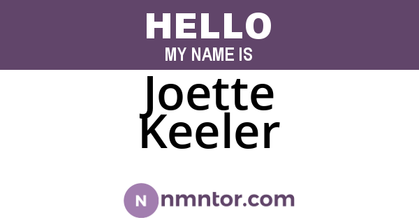 Joette Keeler