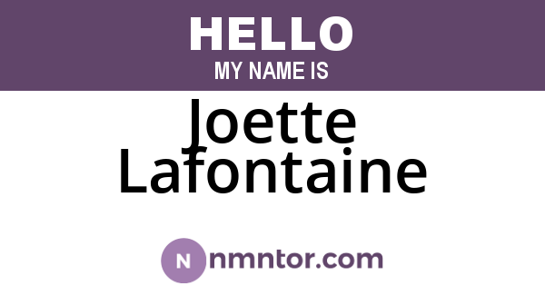 Joette Lafontaine