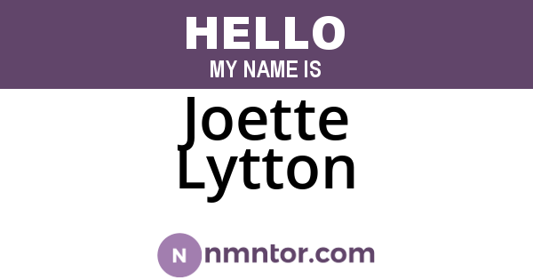 Joette Lytton