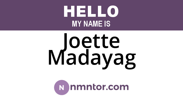Joette Madayag
