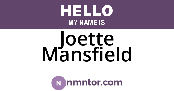 Joette Mansfield
