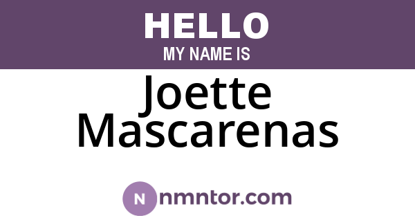 Joette Mascarenas