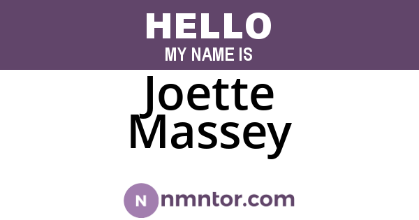 Joette Massey
