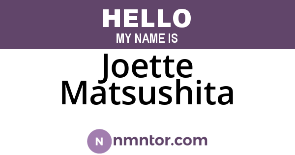 Joette Matsushita
