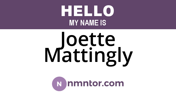 Joette Mattingly