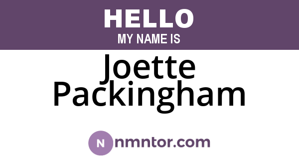 Joette Packingham