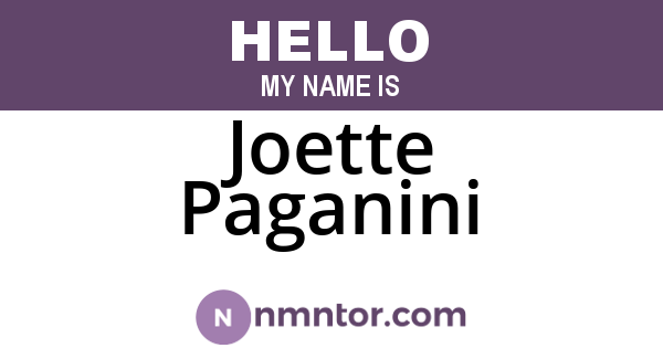 Joette Paganini
