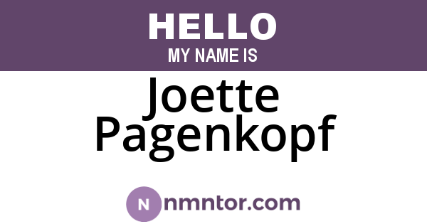 Joette Pagenkopf