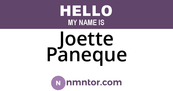 Joette Paneque