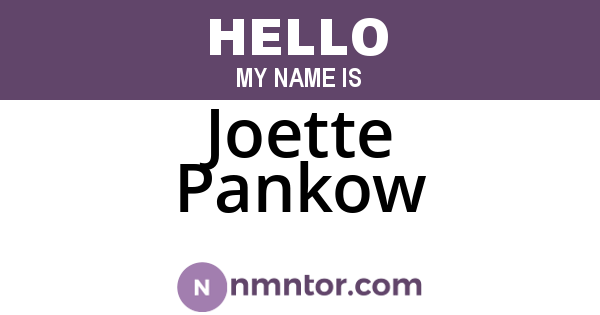 Joette Pankow