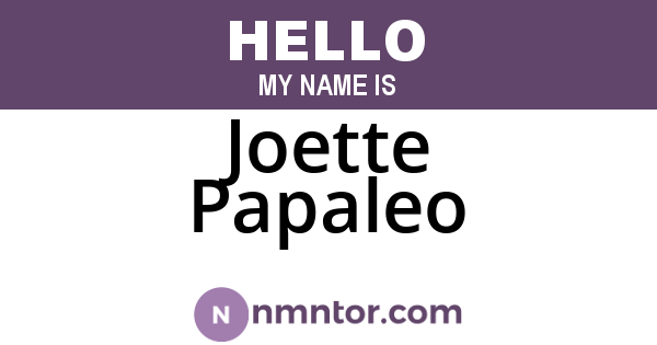Joette Papaleo