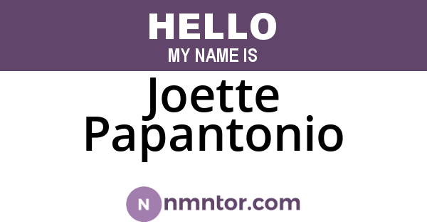 Joette Papantonio