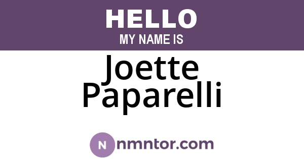 Joette Paparelli