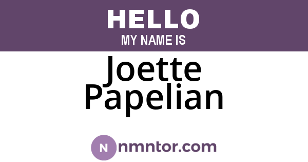 Joette Papelian