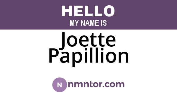 Joette Papillion