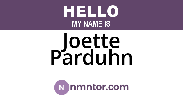 Joette Parduhn