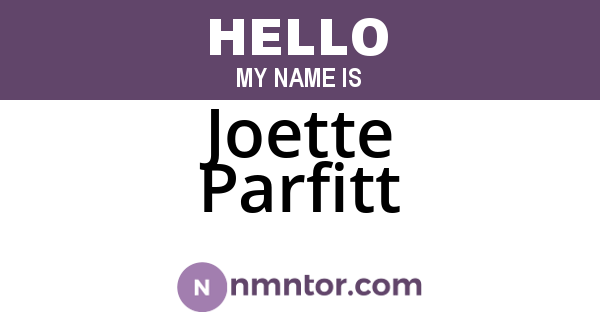 Joette Parfitt