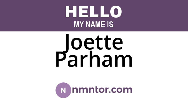 Joette Parham