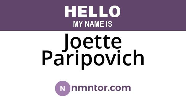 Joette Paripovich