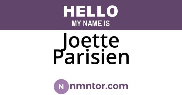 Joette Parisien