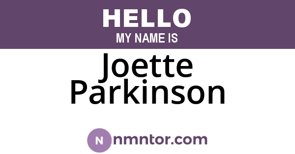 Joette Parkinson
