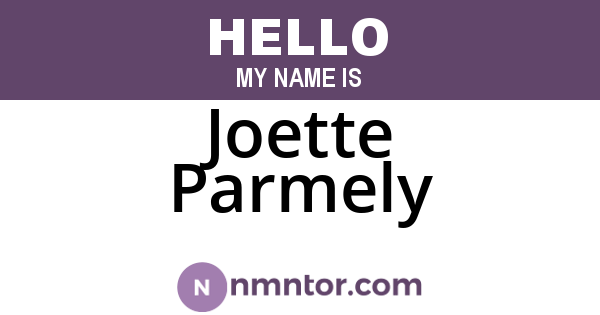Joette Parmely