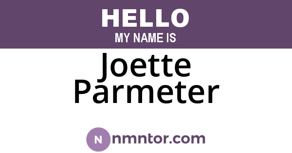 Joette Parmeter