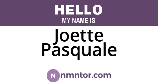 Joette Pasquale