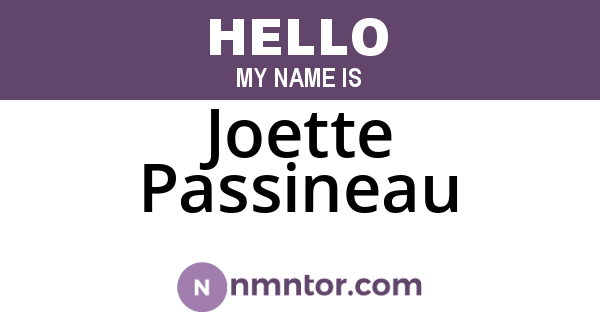 Joette Passineau