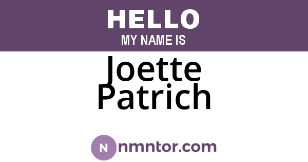 Joette Patrich