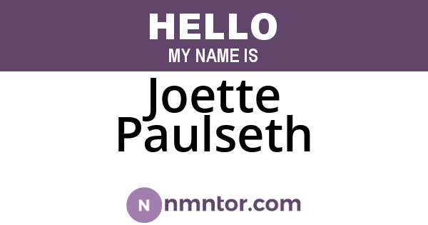 Joette Paulseth