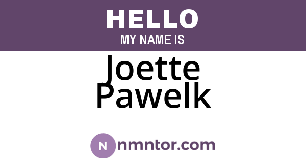 Joette Pawelk