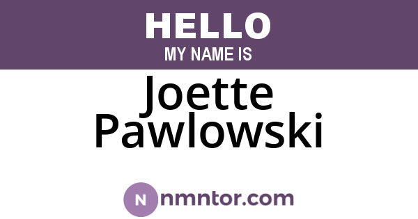 Joette Pawlowski