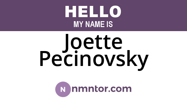 Joette Pecinovsky